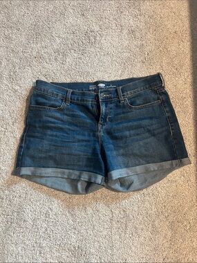 Old Navy Dark Blue Denim Cuffed Shorts